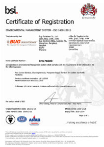 bugsolutions Certificate iso 14001